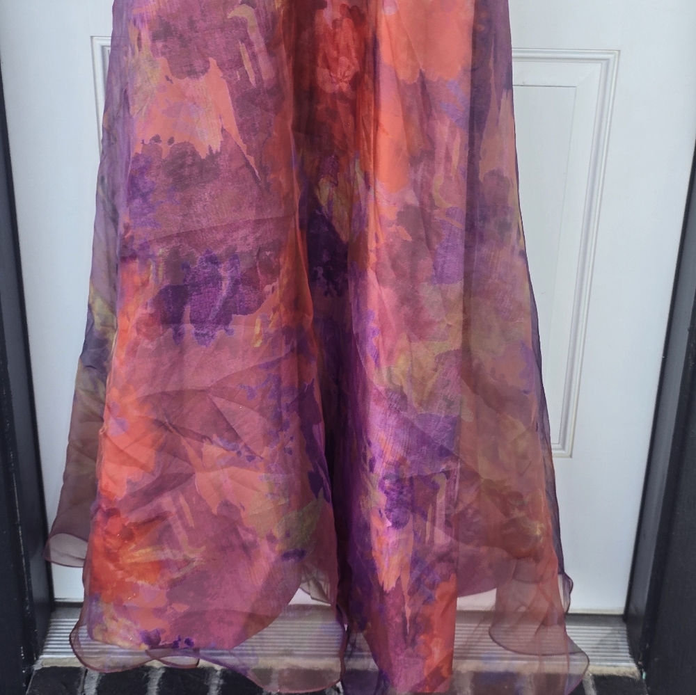 $349 Rene Ruiz Women V-Neck Organza A-Line Gown Sz 6 Wedding NWT - Picture 6 of 14